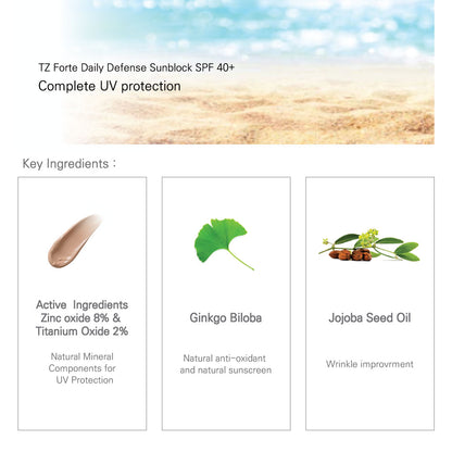 TZ Forte Daily Defense Sunblock SPF40+